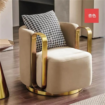 Light luxury rotatable lazy sofa chair hotel clubhouse reception negotiation chair  FT