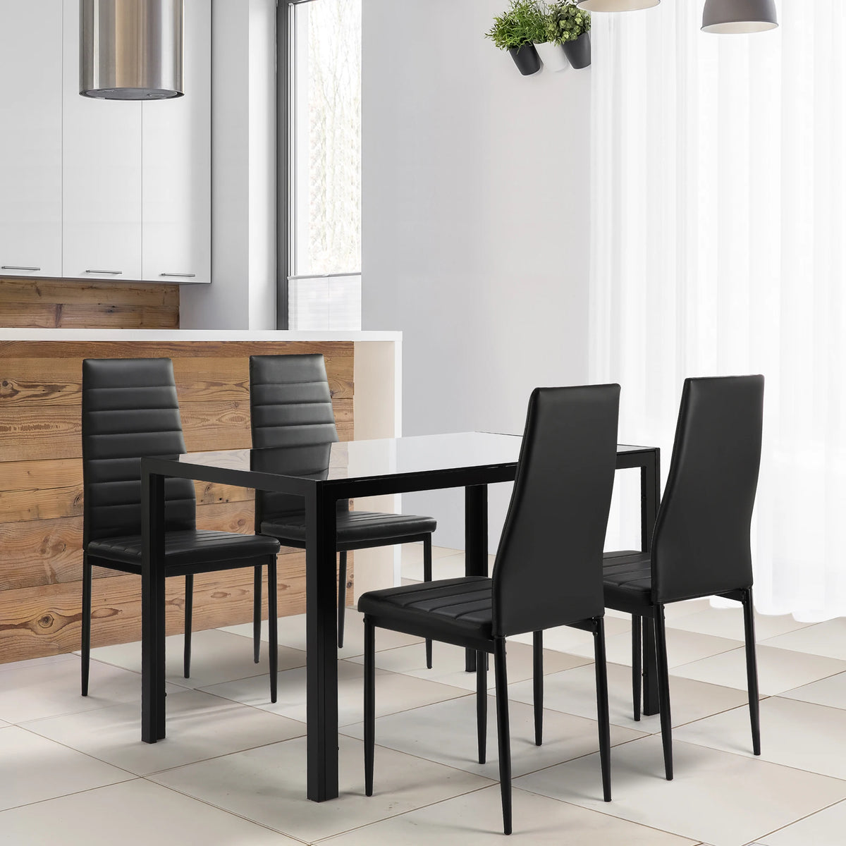 Modern Dining Table Set Chairs Modern Glass Top Dining Room Sets Kitchen Furniture Mesa De Jantar Dining Table and Chair Set