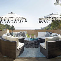 Living Room Combination Garden Sofas Courtyard Simple Lawn Coffee Table Garden Backrest Pe Rattan Furniture Sofá Jardín MHHYSF