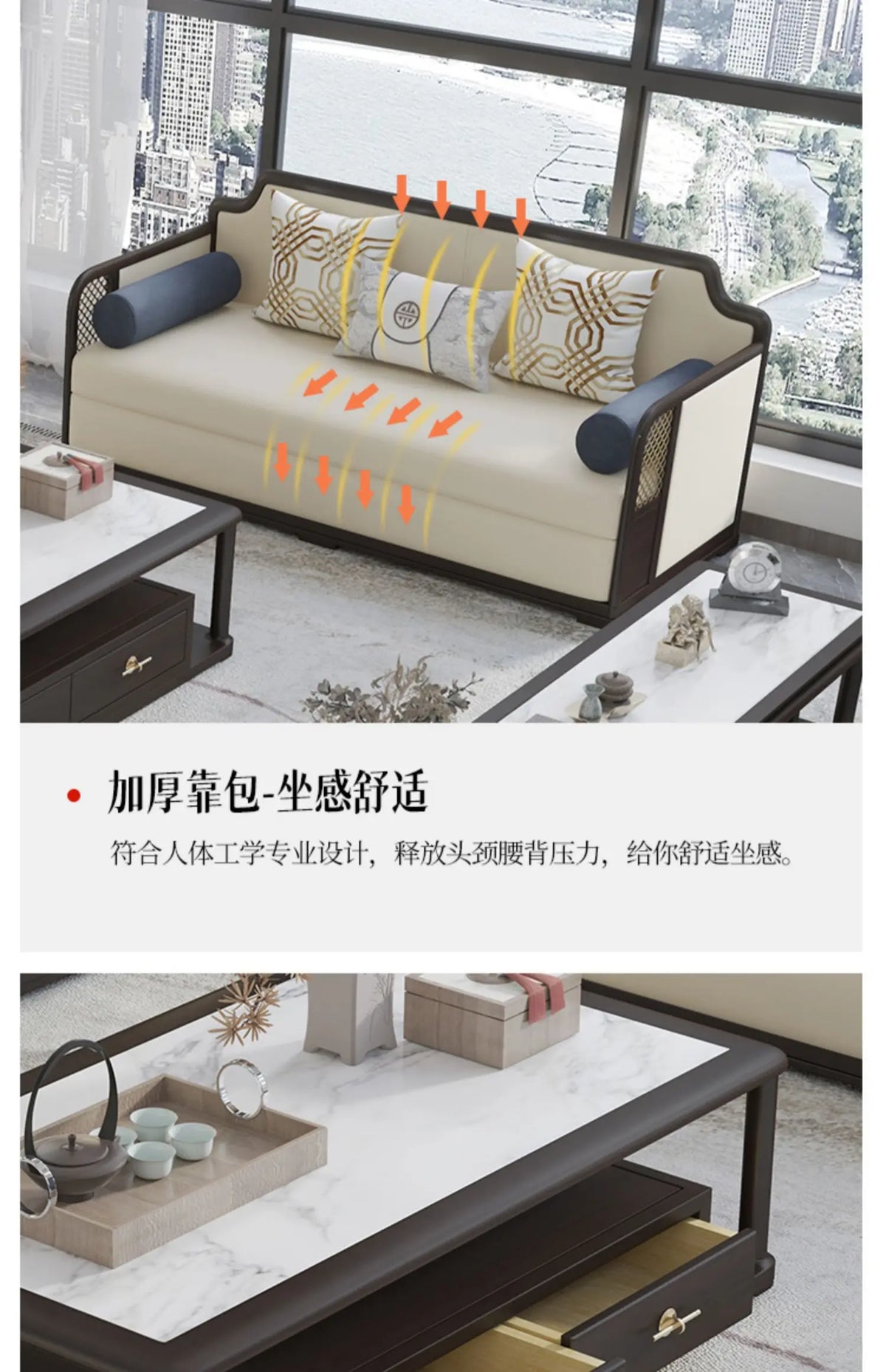Designer Minimalist Living Room Sofa Set Fabric Modular Relaxing Cozy Simple Sofa Set Modern Nordic Divani Home Furniture
