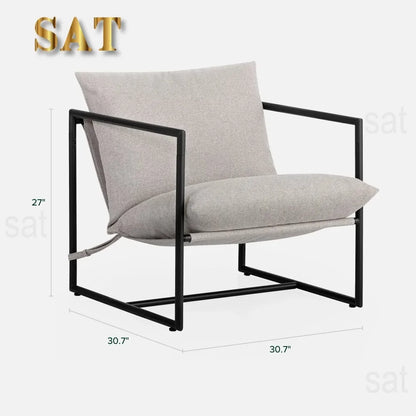 jz Aidan Metal Framed Sling Accent Chair