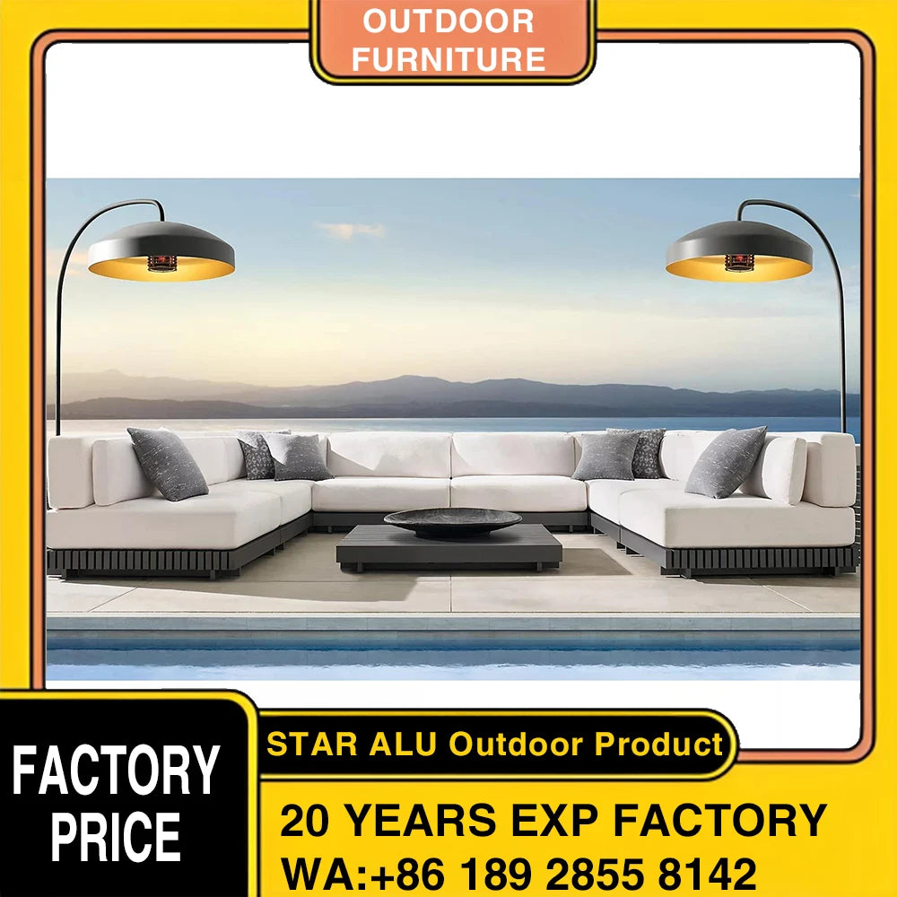 Outdoor Patio Metal Sofa Furniture Garden Aluminum Patio Furniture Garden Sofa Set