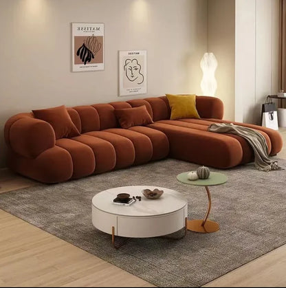 Luxury Modular Combination Sofa Set Home Hotel Fabric Reclining Cooling Sponge Filled Living Room Apartment