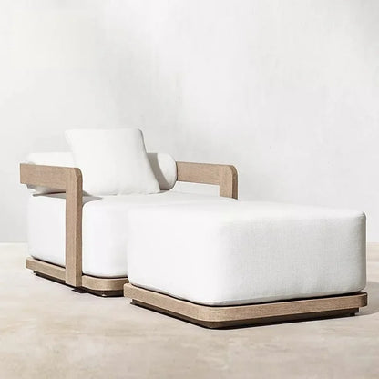 Sofa cover American teak sofa balcony garden modern combination leisure aluminum alloy outdoor