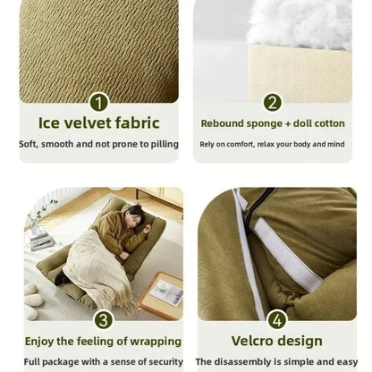 Household Goods New Rotating Sofa Chair, Living Room Balcony Fabric Lazy Sofa Backrest Rotating Leisure Chair Swivel Chair