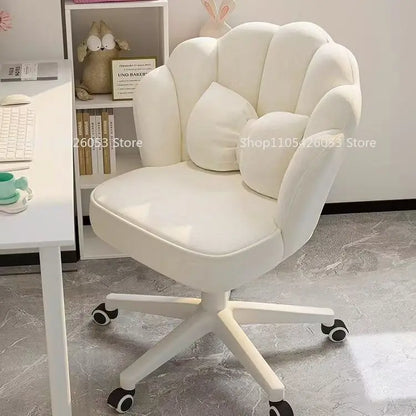 Computer Chair, Comfortable, Sedentary, Backrest, Home, Study, Office, Swivel Chair, Bedroom, Dresser, Petal, Makeup Chair