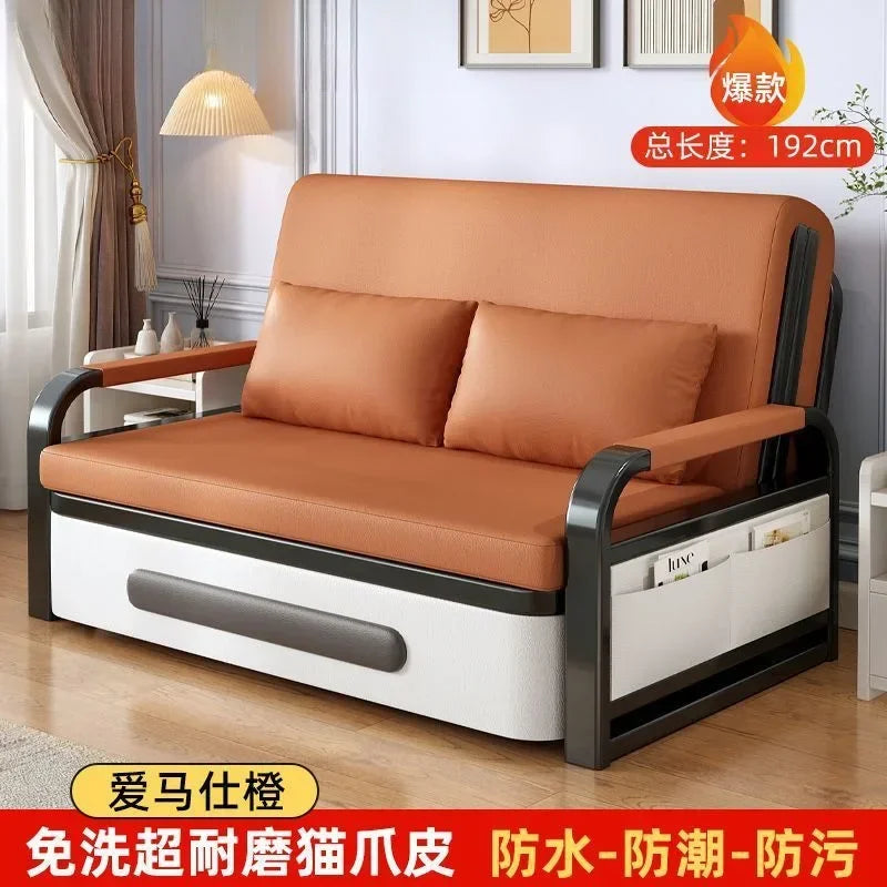 Sofa bed integrated dual-purpose small apartment Internet celebrity balcony multi-function retractable bed New technology