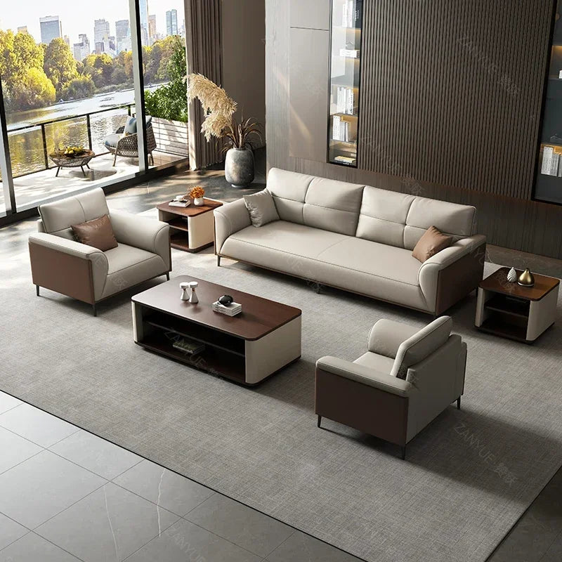 Designer Luxury Living Room Sofa Set Minimalist Beige Sectional Modern Nordic Sofas Puffs Double Canape Salon Home Furniture