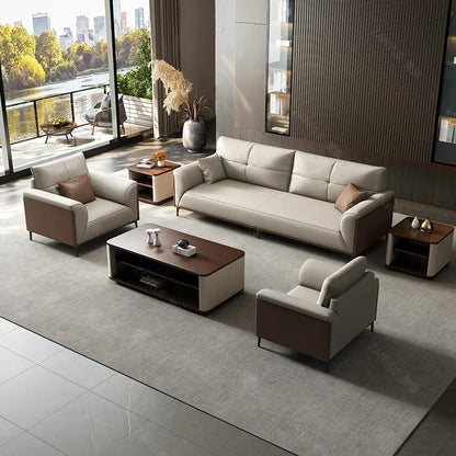 Designer Luxury Living Room Sofa Set Minimalist Beige Sectional Modern Nordic Sofas Puffs Double Canape Salon Home Furniture