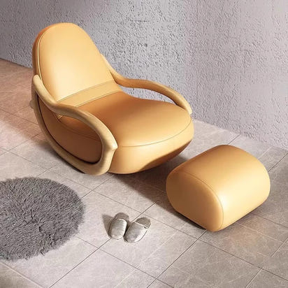 Italian Living Room Chair, Simple White Design, Lazy Designer Recliner, Comfy Armchair Sofa, Fauteuil Salon Home Furniture