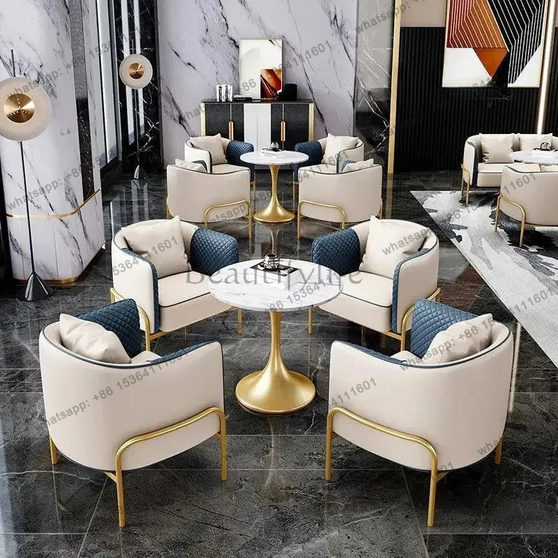 Bureau de vente table de négociation et chaise combinaison loisirs réception bureau canapé petite table ronde une table quatre chaises