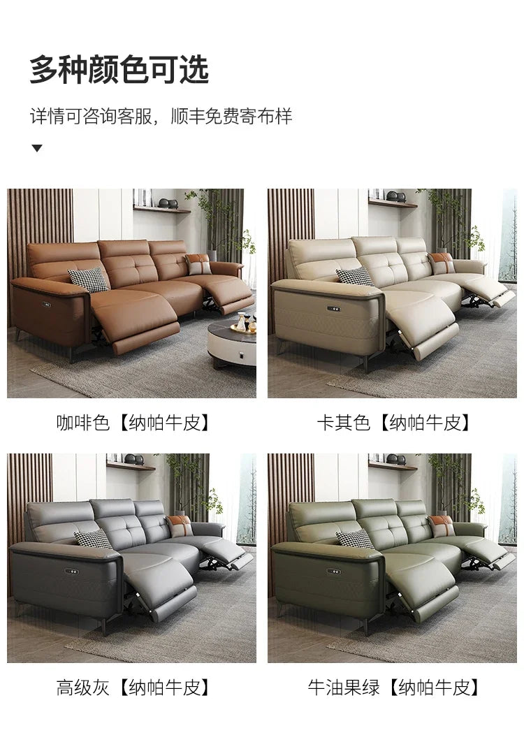 Vintage European Reclining Sofa Leather Office Designer Italiano Couch Adjustable Height Adults Sofa Inflavel Indoor Furniture