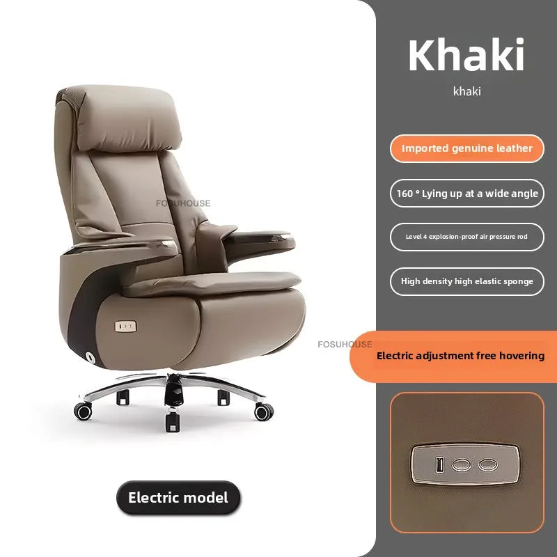 Electric Smart Office Chairs European Reclining Computer Chair Home Gaming Armchair Modern Office Furniture High-end Boss Chair