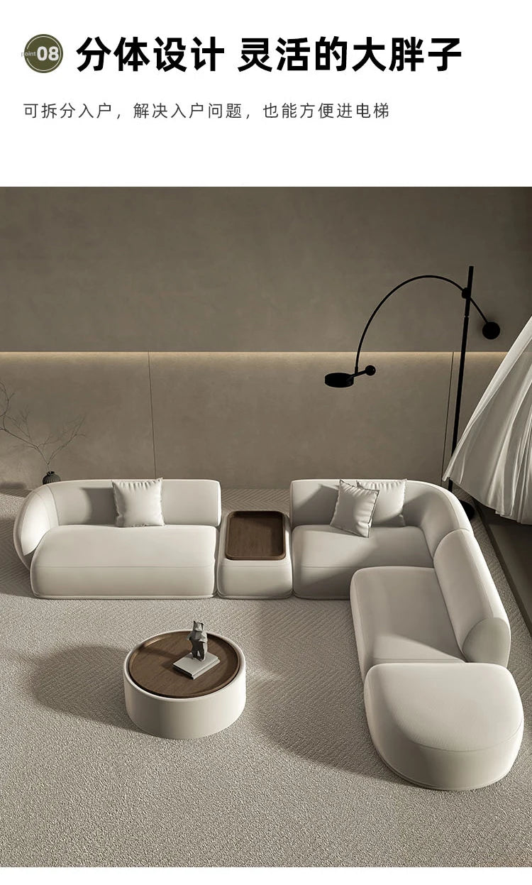 Curved Sofa Special Shaped Designer Beauty Salon Couch Lounge Area Sofa Coffee Table Set Furniture Velvet Living Room Sofas