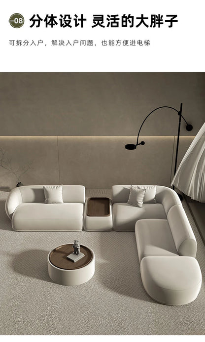 Curved Sofa Special Shaped Designer Beauty Salon Couch Lounge Area Sofa Coffee Table Set Furniture Velvet Living Room Sofas