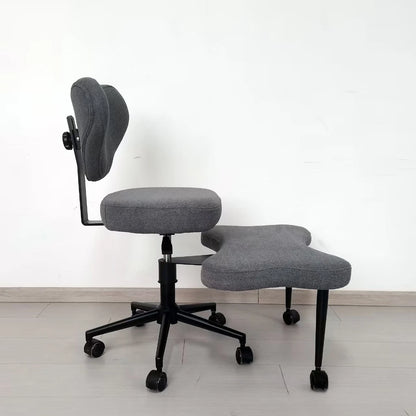 Ergonomic cross-leg office chair,360°rotating stool,height-adjustableseat,lumbar support,extremely comfortablemeditation chair,