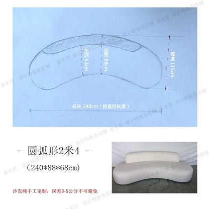 NNFrench Wind Circular Arc Corner Multi-person Size Apartment Waterproof And Erasable