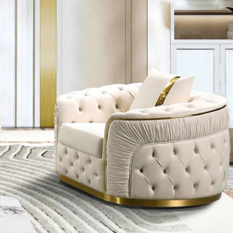 High-end custom luxury villa 3 2 1 seat sofa set furniture living room modular Italian modern design fabric combination sofa