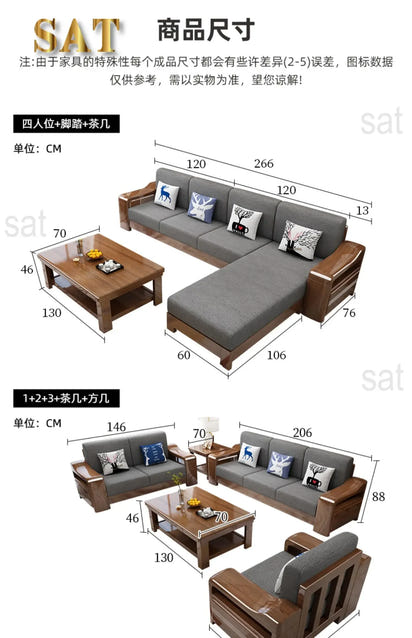 -Living Room Sofas Wood Adults Reading Handrail Family Couchs Theater Luxury Banquet Canape Salon Furnitures