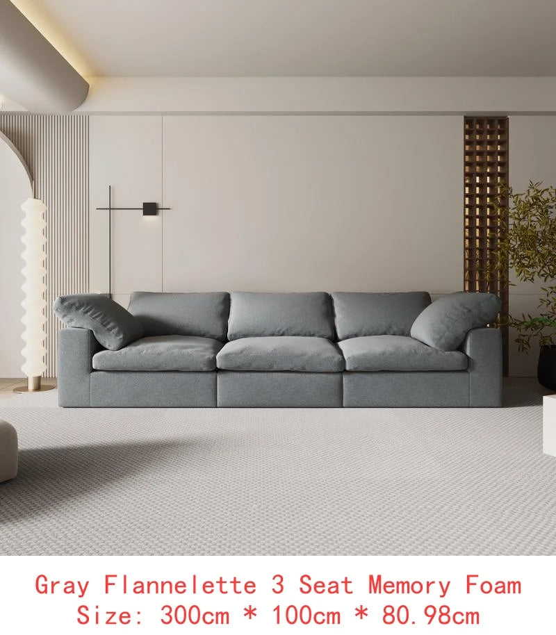 L-Shaped Cloud Sectional Sofa, Modern Modular Couch with Deep Seat, Upholstered Furniture for Living Room Bedroom, No Assembly