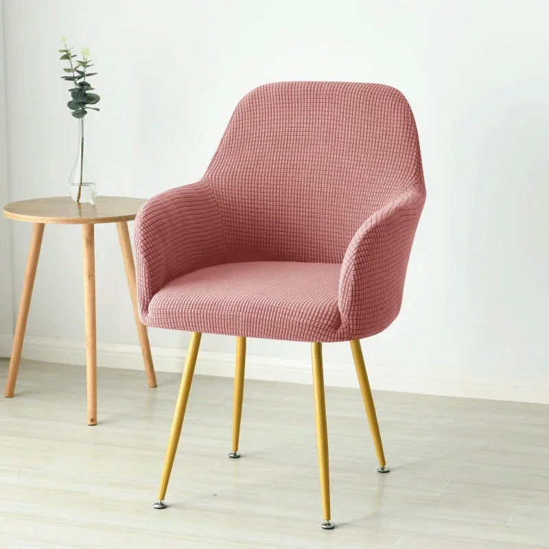 Elastic Polar Fleece High Arm Chair Covers Dining Adjustable Armchair Cover Hotel Bar Seat Slipcover Home Wedding Decoration