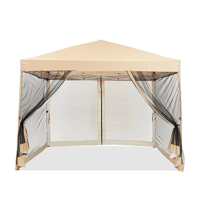 Easy Pop-Up Canopy, Outdoor Screen Tent with Mesh Mosquito Netting Side Walls, Pop Up Tent, Waterproof for Camping Party Yard