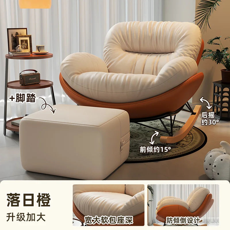 Unique Arm Chairs Rocking Lounge Salon Bedroom Lazy Relax Modern Reading Living Room Chairs Lounge Fauteuil Trendy Furniture