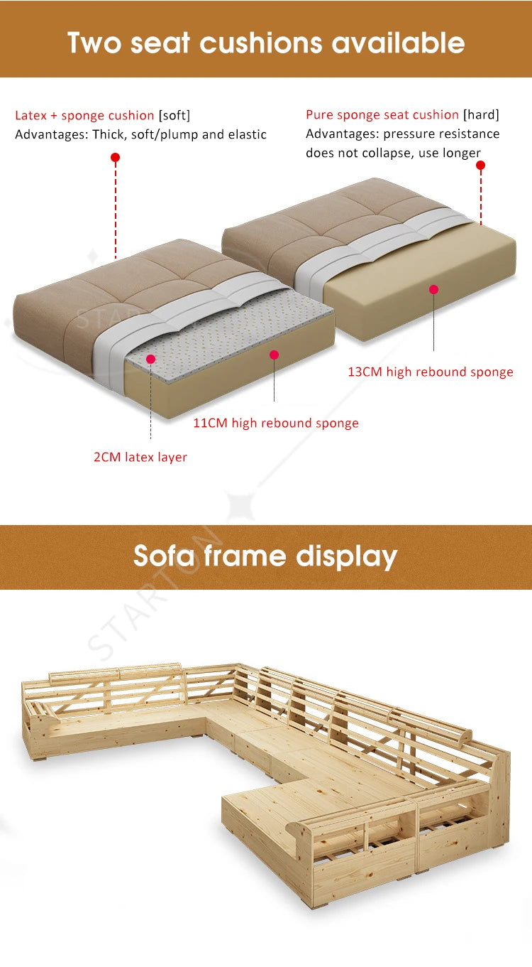 Modern Living Room Lounge 7 Seater U Shaped Sofa Set Furniture L Shape Sectional Couch Luxury Microfiber Fabric Modular Sofa