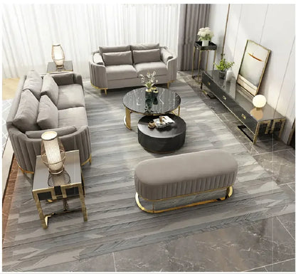 Italian Style Dubai Luxury Sofa Living Room Furniture Curved Dresser Home Sofa Set1+2+3