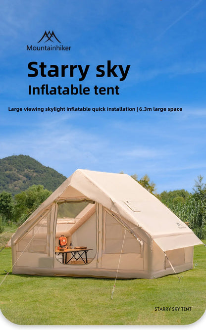 The Mountainhiker Inflatable Tent,equipped with Storage Bags and An Air Pump, Is Ideal for Outdoor Hiking Activities