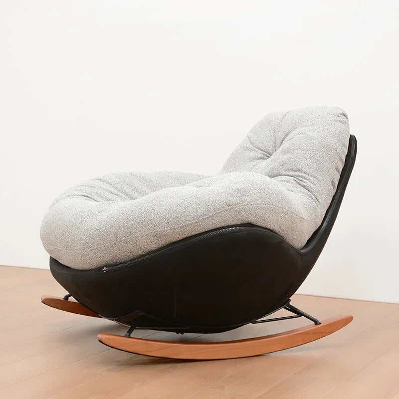 Nordic Relax Living Room Chairs Rocking Sofa Modern Comfortable Living Room Chairs Italian Design Home Furniture Cadeiras FYLC