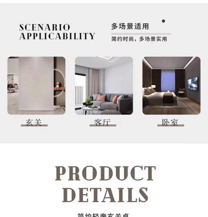 Light luxury entrance table New Chinese  table against the wall Living room Semicircular