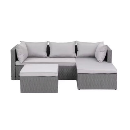 Promotional  Modern Design Patio PE Rattan Garden Furniture Garden Furniture Outdoor 3pc Rattan Wicker Sofa Corner Sofa Set
