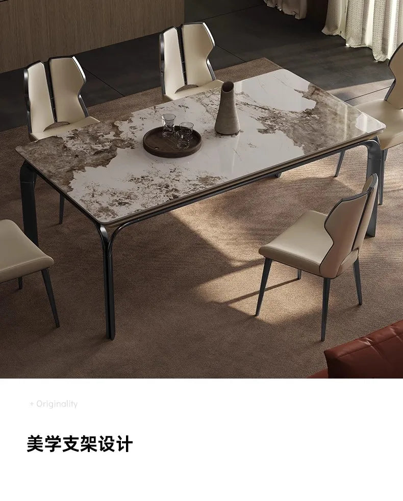 Light Luxury Stainless Steel Dining Chairs Relaxing Home Modern Simple Kitchen Relax Chairs Backrest Leather Aesthetic Furniture