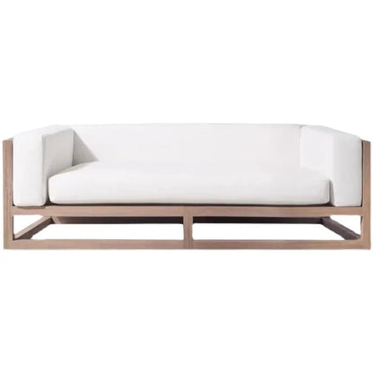 Nordic outdoor double sofa high-end teak villa hotel courtyard garden