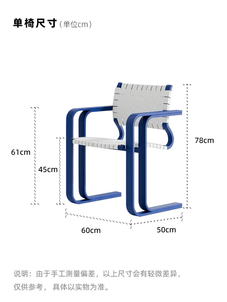 X Woven Vintage Solid Wood Retro Dining Chair Armchair New High-End
