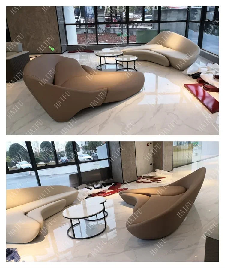 FRP Moon Sofa Hall d'hôtel Canapé de réception de forme spéciale