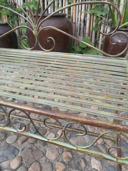 Foreign trade tail order clearance picking up leaks European backrest double chair outdoor courtyard leisure balcony bench park