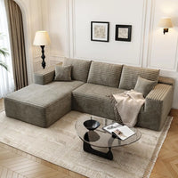 107.5 Cloud Modular Sectional Sofa Couch with L-Shape Chaise,Modern Minimalist Upholstered Couches for Living Room Bedroom