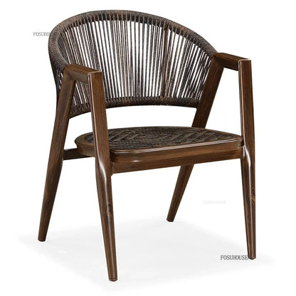 Waterproof and Sun-proof Garden Outdoor Chairs Leisure Outdoor Furniture Aluminum Alloy Chair Modern Patio Balcony Table Chairs