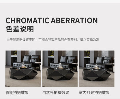 VV Italian minimalist gold diamond coffee table designer high-end small apartment hotel KTV special-shaped light luxury living r