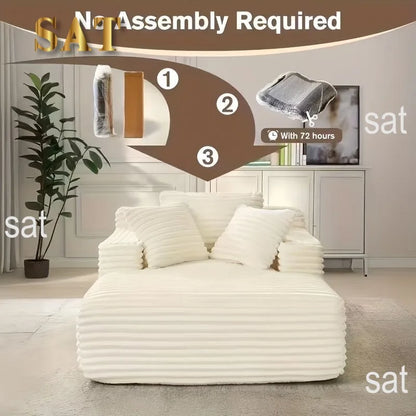 !@Wholesale Modular Sectional Sofa One Big Seat Compressed Sofa Bed Sleeper with Memory Foam Chenille Cover for Living Room