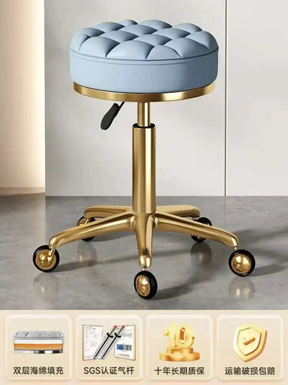 Beauty Chair Specifically Designed for Beauty Salon Adjustable Rotating Pulley Hair Salon Round Stool Tabouret A Roulette 원형의자