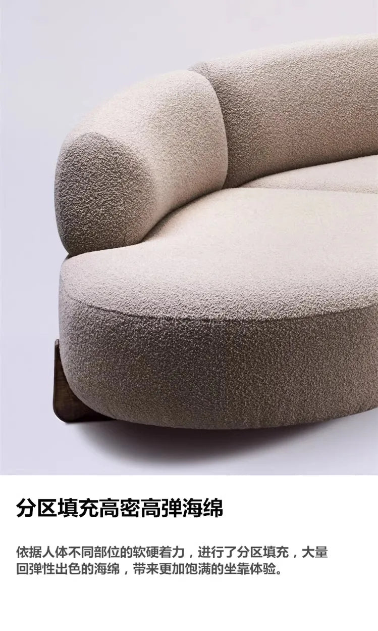 Curved Modern Soft Unique Sofa Kawaii Wood Foam Nordic Luxury Sofa Sectional Lounge Designer Divano Letto Living Room Furniture