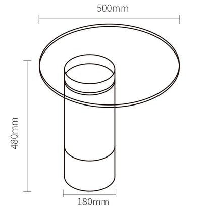 modern design round cement  glass top minimalist combination coffee table set living room furniture