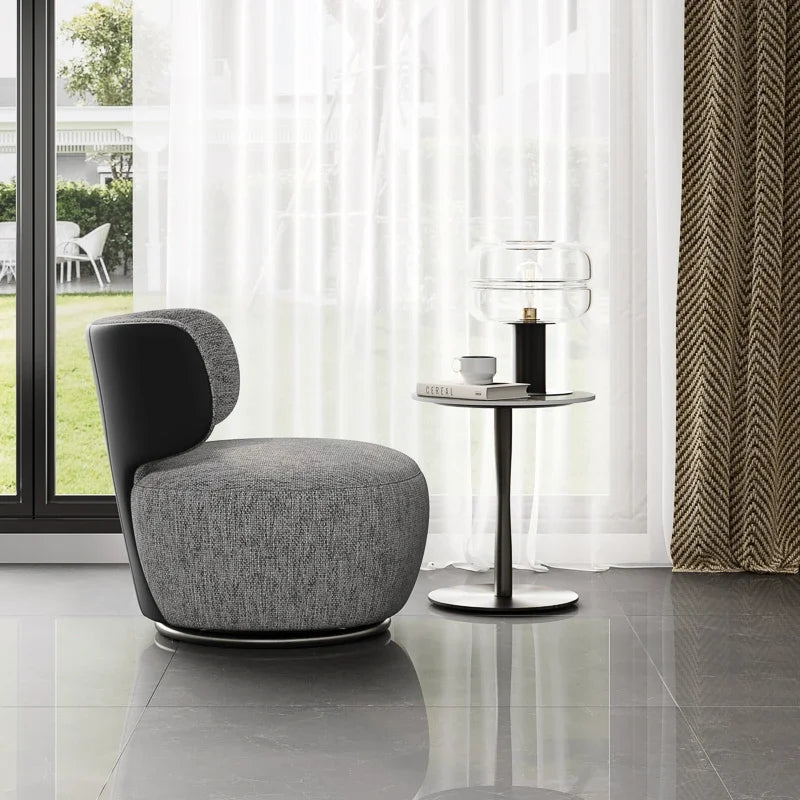 Rotating small sofa chair light luxury living room balcony simple Italian leisure chair group to discuss home use