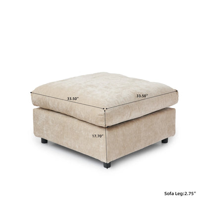 Sdorens Sectional Sofas for Living Room Modern Cloud Couch Chenille U-shaped Modular Sectional Sofa with Reversible Ottomans