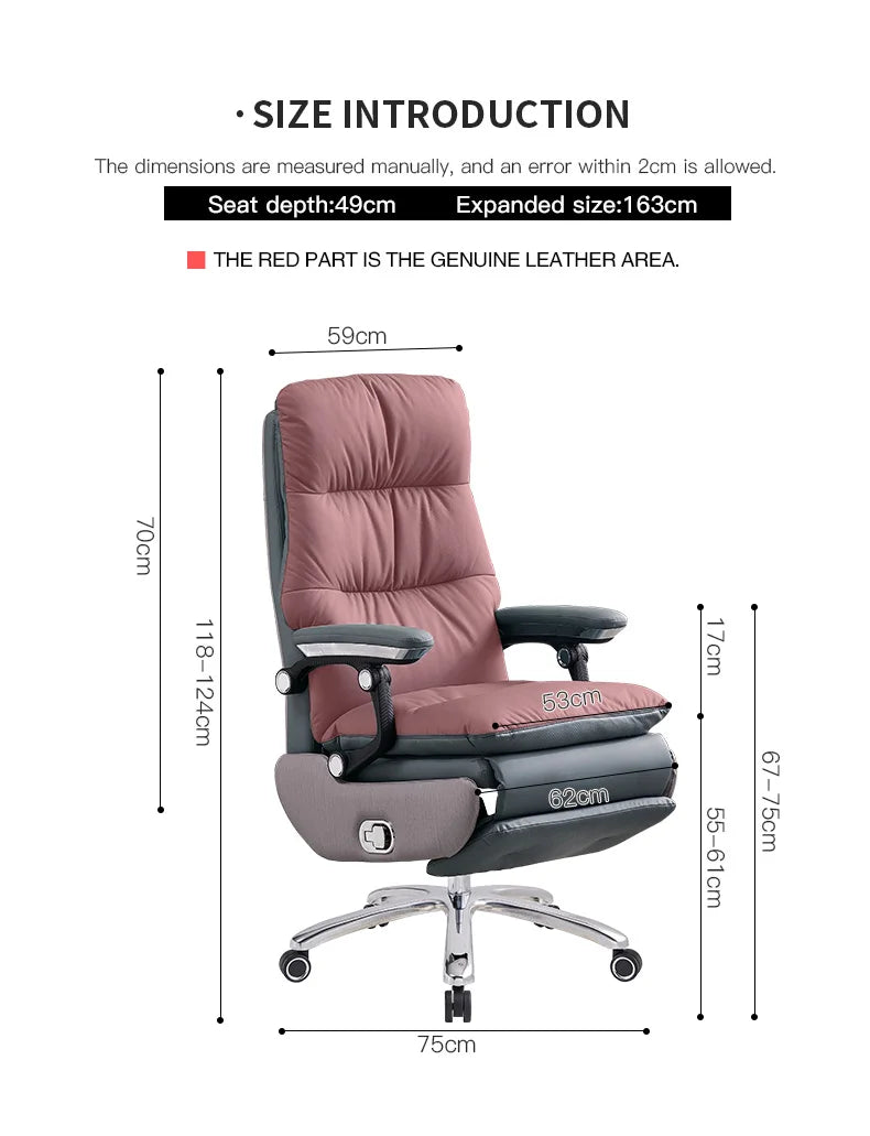 Modern Home Office Executive Chair with Linkage Armrests Relaxation Function Comfortable Workstation Chair