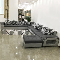-furniture 7 seater living room  sectional big latex sofa