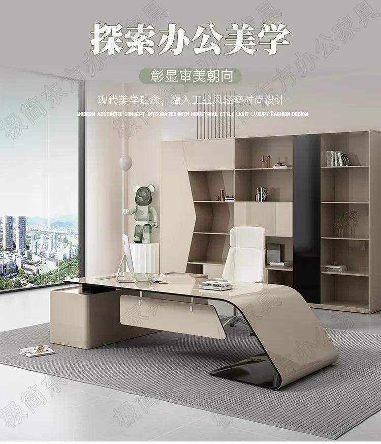 Luxury European Office Desk Wooden Study Computer Gaming Standing Office Desk Bedroom Conference Design Ufficio Home Furniture